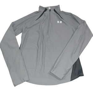 Under Armour Heat Gear Light & Dark Grey 1/4‎ Zip Pullover - Size Small